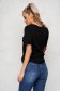 Black t-shirt loose fit with rounded cleavage with graphic details 2 - StarShinerS.com