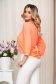 Women`s blouse coral loose fit thin fabric slightly transparent fabric 2 - StarShinerS.com