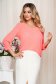 Women`s blouse pink loose fit thin fabric slightly transparent fabric 1 - StarShinerS.com