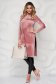 Bluza dama StarShinerS roz prafuit mulata din plus elastic cu slit lateral 1 - StarShinerS.ro