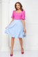 Light-Blue Elastic Fabric Skirt in A-Line with Pockets - StarShinerS 5 - StarShinerS.com