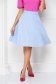 Light-Blue Elastic Fabric Skirt in A-Line with Pockets - StarShinerS 1 - StarShinerS.com