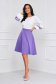 StarShinerS purple skirt high waisted elegant cloche midi with pockets without clothing 3 - StarShinerS.com