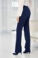 Navy blue flared long trousers made of slightly elastic fabric with high waist - StarShinerS 3 - StarShinerS.com