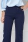 Navy blue flared long trousers made of slightly elastic fabric with high waist - StarShinerS 5 - StarShinerS.com