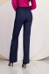 Dark blue trousers flared slightly elastic fabric long - StarShinerS high waisted 4 - StarShinerS.com