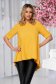 StarShinerS mustard loose fit asymmetrical women`s blouse 1 - StarShinerS.com