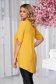 StarShinerS mustard loose fit asymmetrical women`s blouse 2 - StarShinerS.com