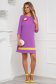 StarShinerS loose fit purple nonelastic fabric dress accessorized with breastpin 3 - StarShinerS.com