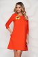 StarShinerS loose fit orange nonelastic fabric dress accessorized with breastpin 6 - StarShinerS.com
