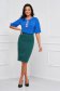Green high waisted skirt pencil midi elastic cloth - StarShinerS 3 - StarShinerS.com