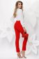 Pantaloni Fofy rosii office conici accesorizati cu lant metalic 2 - StarShinerS.ro