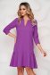 StarShinerS purple short cut loose fit cloth dress with 3/4 sleeves 1 - StarShinerS.com