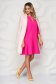 StarShinerS fuchsia short cut loose fit cloth dress with 3/4 sleeves 3 - StarShinerS.com