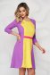 Rochie din stofa mov scurta cu croi in a si decolteu rotunjit - StarShinerS 1 - StarShinerS.ro
