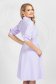 Dress lila office midi cloche slightly elastic fabric with button accessories 2 - StarShinerS.com