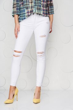 White jeans denim high waisted skinny jeans