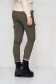 Khaki trousers conical with pockets with elastic waist with metalic accessory 2 - StarShinerS.com