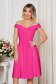 StarShinerS fuchsia occasional elegant cloche dress with a cleavage off-shoulder flexible thin fabric/cloth 1 - StarShinerS.com