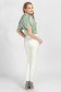 Ivory conical office trousers high waisted 2 - StarShinerS.com