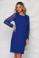 Blue dress transparent sleeves with puffed sleeves straight from elastic fabric 1 - StarShinerS.com