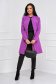 Purple trenchcoat tented short cut elegant accessorized with tied waistband bow accessory 4 - StarShinerS.com
