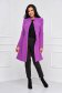 Purple trenchcoat tented short cut elegant accessorized with tied waistband bow accessory 3 - StarShinerS.com