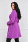 Purple trenchcoat tented short cut elegant accessorized with tied waistband bow accessory 2 - StarShinerS.com