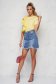 Blue skirt denim high waisted pencil small rupture of material embroidered 4 - StarShinerS.com
