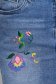 Blue skirt denim high waisted pencil small rupture of material embroidered 5 - StarShinerS.com