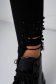 Black jeans denim skinny jeans high waisted with small beads embellished details 4 - StarShinerS.com
