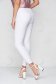 White jeans denim skinny jeans high waisted with small beads embellished details 3 - StarShinerS.com