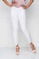 White jeans denim skinny jeans high waisted with small beads embellished details 1 - StarShinerS.com