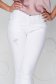 White jeans denim skinny jeans high waisted with small beads embellished details 4 - StarShinerS.com