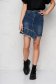 Blue skirt denim short cut with ruffle details with fringes at the bottom 3 - StarShinerS.com