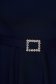 Rochie StarShinerS albastru-inchis eleganta midi din stofa accesorizata cu o centura 4 - StarShinerS.ro
