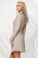 Beige overcoat with bow accessories cotton 3 - StarShinerS.com