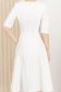 Rochie din stofa elastica ivoire midi in clos cu accesoriu tip curea - StarShinerS 4 - StarShinerS.ro