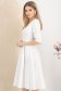 Rochie din stofa elastica ivoire midi in clos cu accesoriu tip curea - StarShinerS 2 - StarShinerS.ro