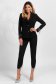 Black jacket loose fit elegant with fringes with padded shoulders 2 - StarShinerS.com