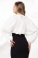 White women`s blouse from veil fabric with puffed sleeves elegant 2 - StarShinerS.com