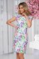 Rochie StarShinerS office scurta din stofa neelastica subtire cu un croi drept cu imprimeu floral unic 1 - StarShinerS.ro