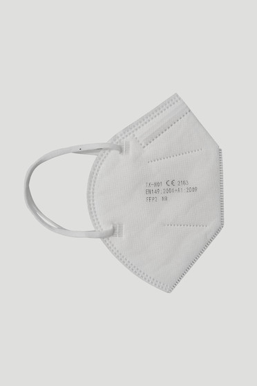 Set 10 bucati masca de protectie alba cu filtru FFP2 reutilizabila cu certificat CE