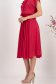 Fusta din voal fuchsia midi in clos cu talie inalta - StarShinerS 3 - StarShinerS.ro