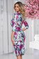 Rochie StarShinerS midi tip creion din material elastic si fin cu imprimeu floral 2 - StarShinerS.ro