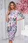 - StarShinerS dress midi pencil from elastic and fine fabric with floral print 1 - StarShinerS.com