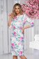 Rochie din material elastic si fin midi tip creion cu imprimeu floral - StarShinerS 1 - StarShinerS.ro