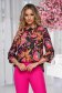 - StarShinerS women`s blouse asymmetrical with floral print slightly elastic fabric 1 - StarShinerS.com