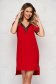 StarShinerS red dress straight with v-neckline short cut asymmetrical 1 - StarShinerS.com