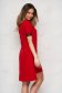 StarShinerS red dress straight with v-neckline short cut asymmetrical 2 - StarShinerS.com